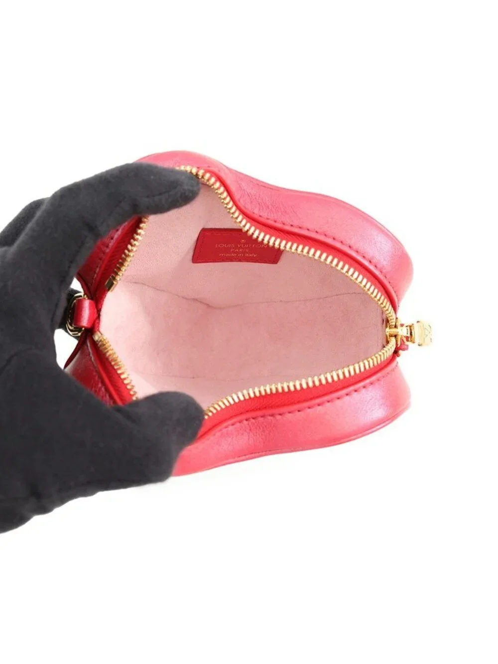 Louis Vuitton Chain Shoulder Bag Monogram Heart on Lambskin